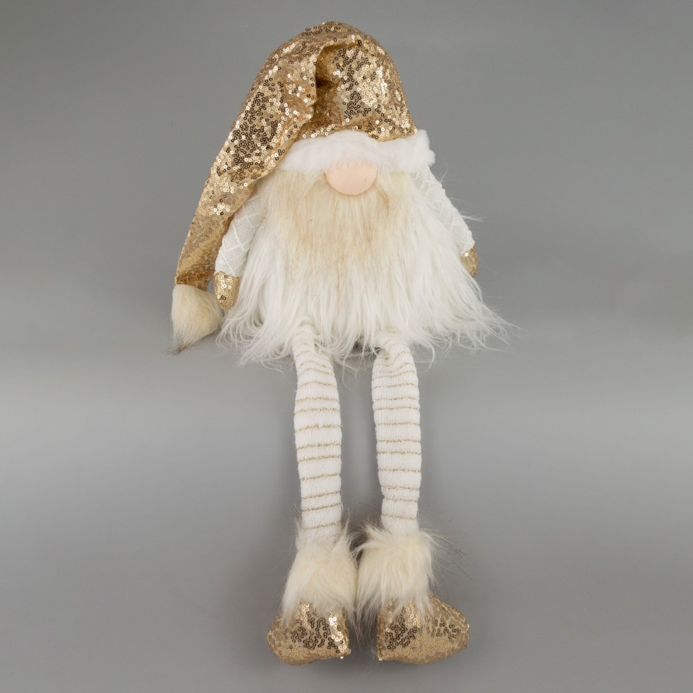 Игрушка набивная Гном с LED огнем золотой 53х25х16см арт.к000026777 по цене 