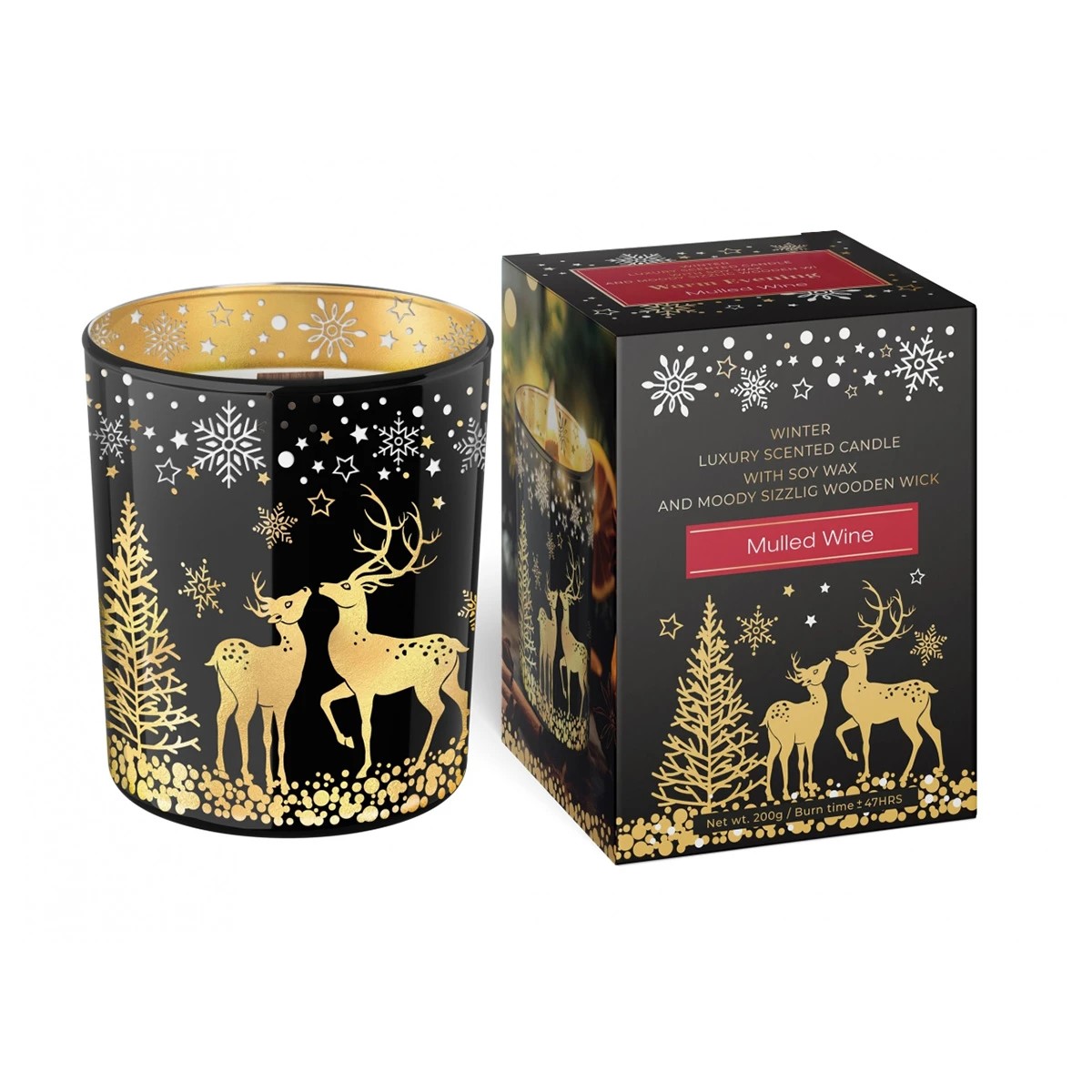 Свеча ароматизированная в стакане Теплый вечер с дер фитилем 200гр по цене 