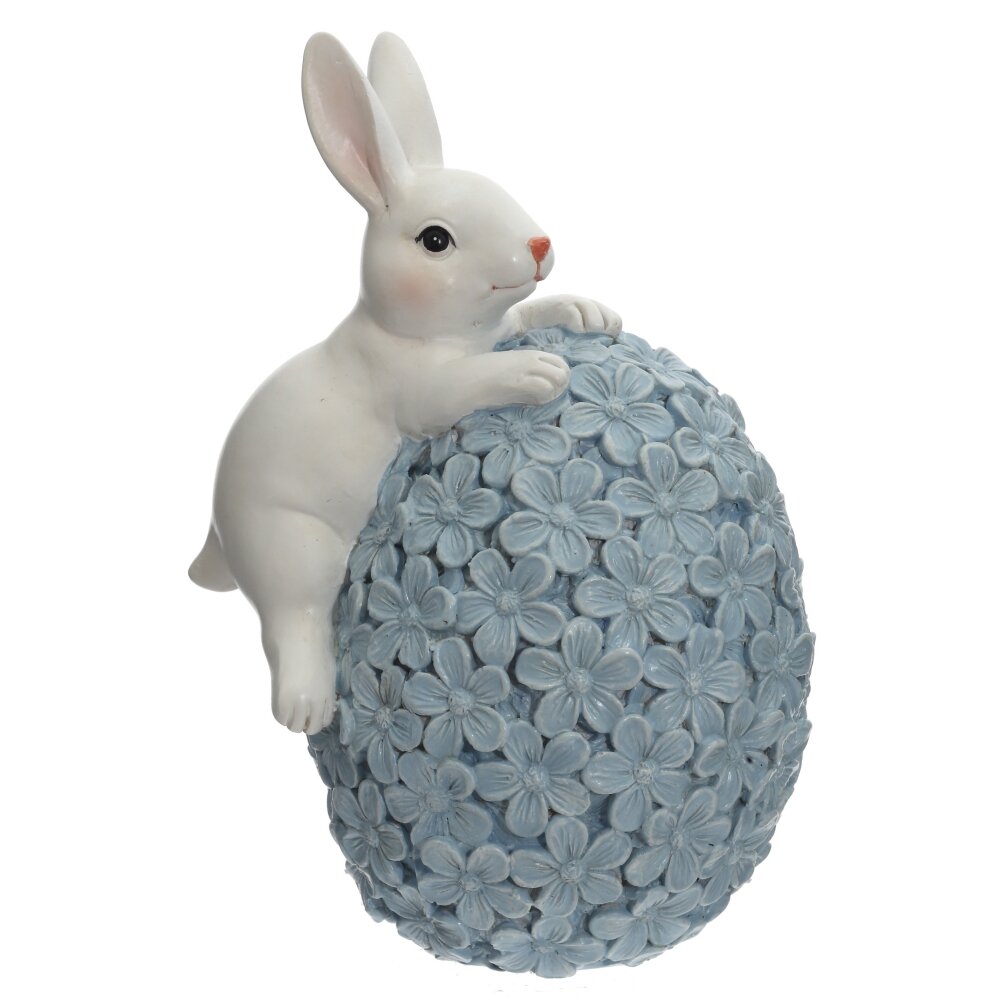 Фигурка декоративная Заяц с яйцом 9х7,5х13см арт.818389 по цене 