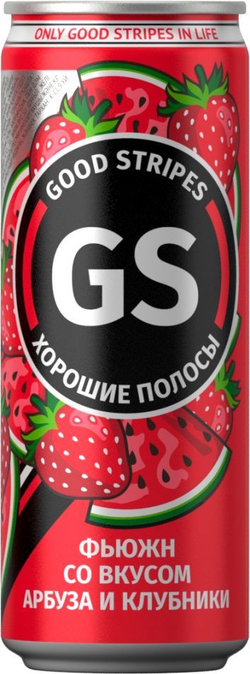 Напиток Барнаул Гуд Стрипс 0,45л арбуз клубника по цене 