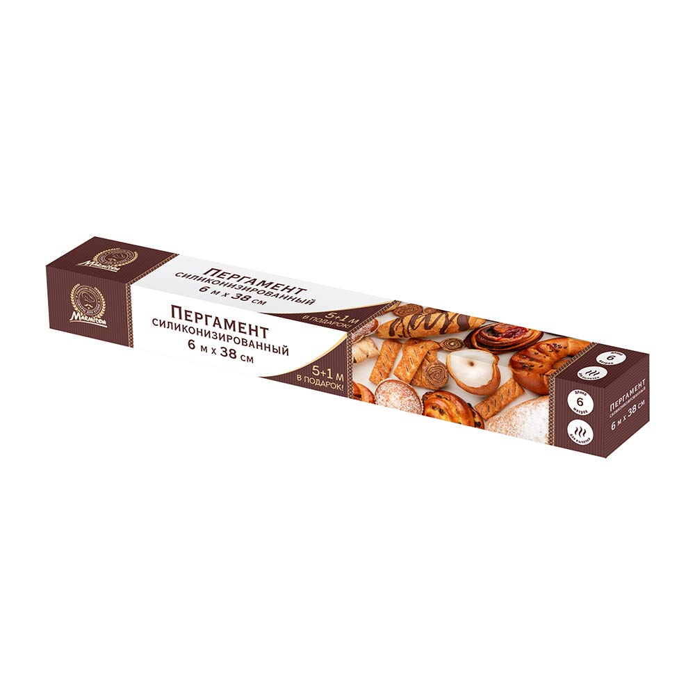 Пергамент антипригарный для выпечки Мармитон 38смх6м арт.17820 по цене 