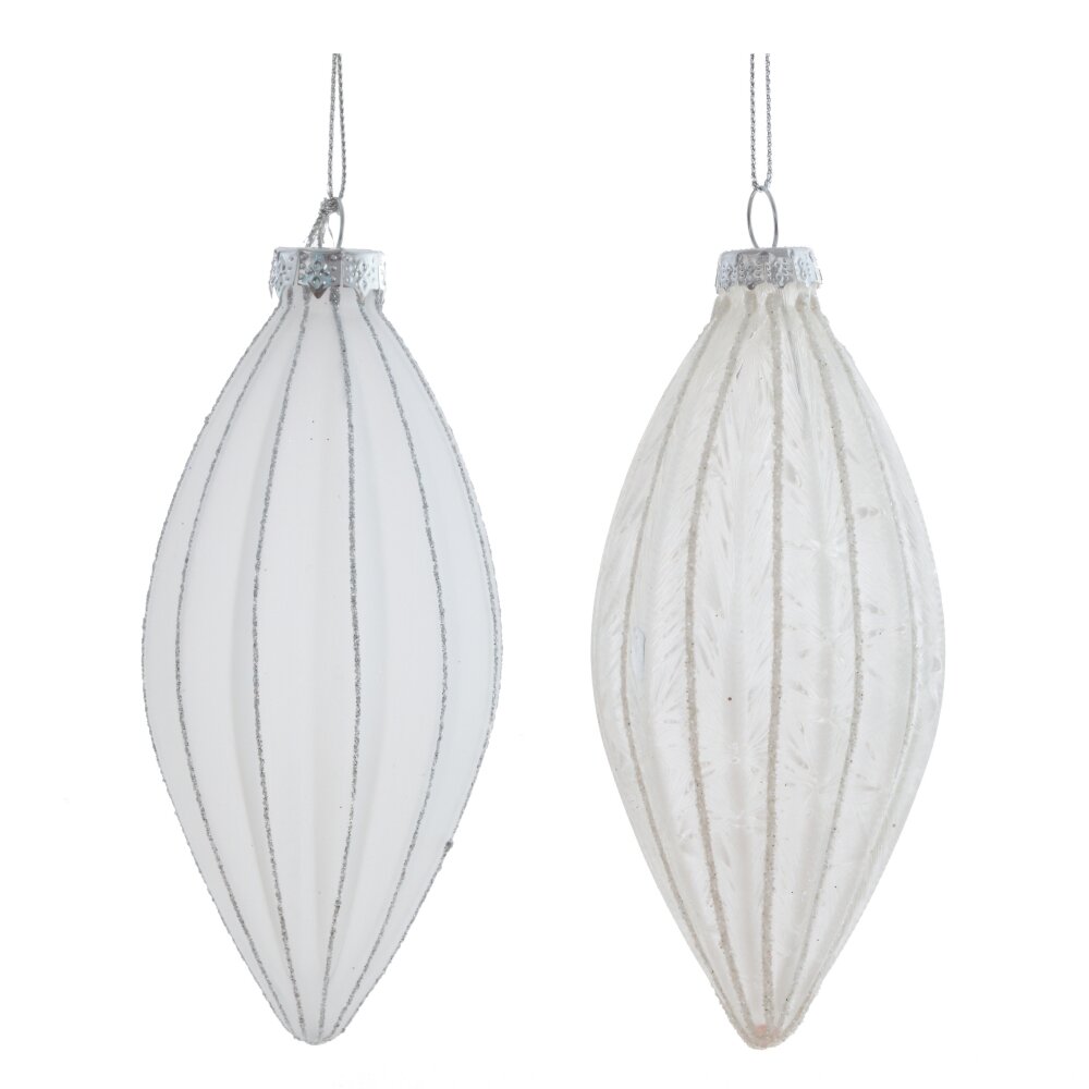 Украшение Капля 5,5х5,5х13,5см 2в., стекло арт.809713 по цене 