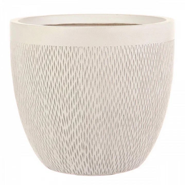 Кашпо Лотус Круглое 13л 26,5х24,5см слоновая кость, файберстоун арт.MESHR26-AW по цене 