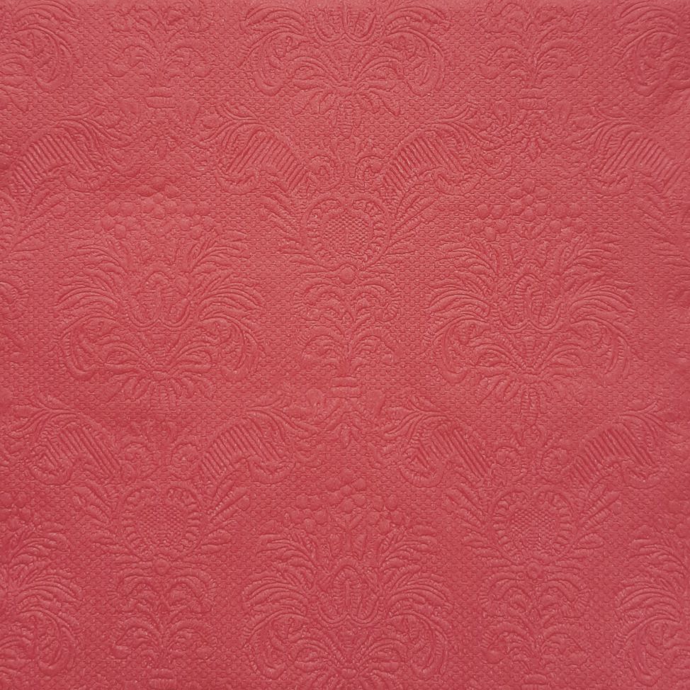 Салфетки бумажные Барокко Красный 33х33см 3-х слойные 16л арт.37550 по цене 