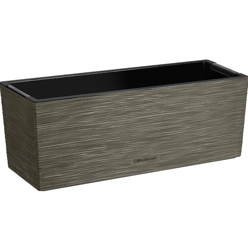 Кашпо балконное Ла Декоро 50см 10л трюфель, пластик арт.КШ-2349 по цене 