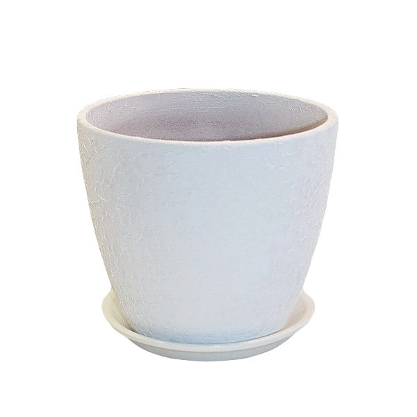 Кашпо Бутон керамика винил белый 15см по цене 