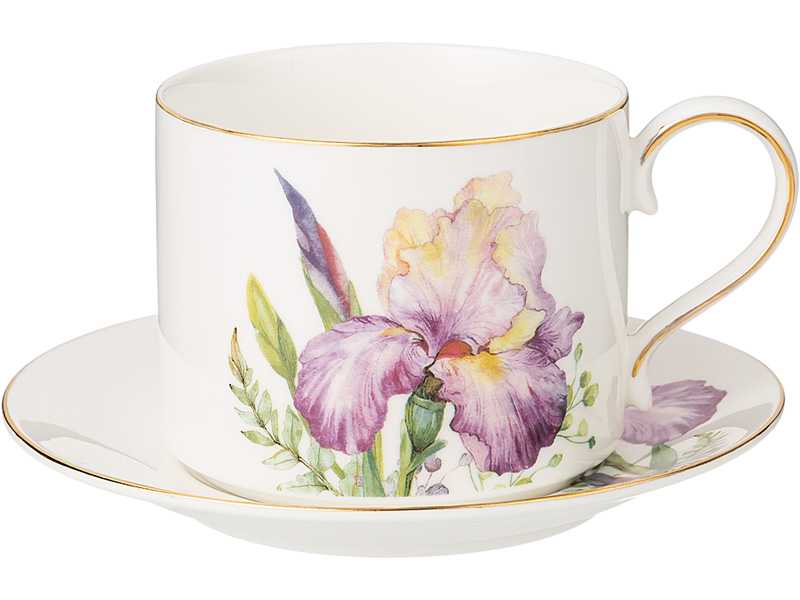Чайная пара Лефард Ирисы 300мл фарфор арт.590-469 по цене 
