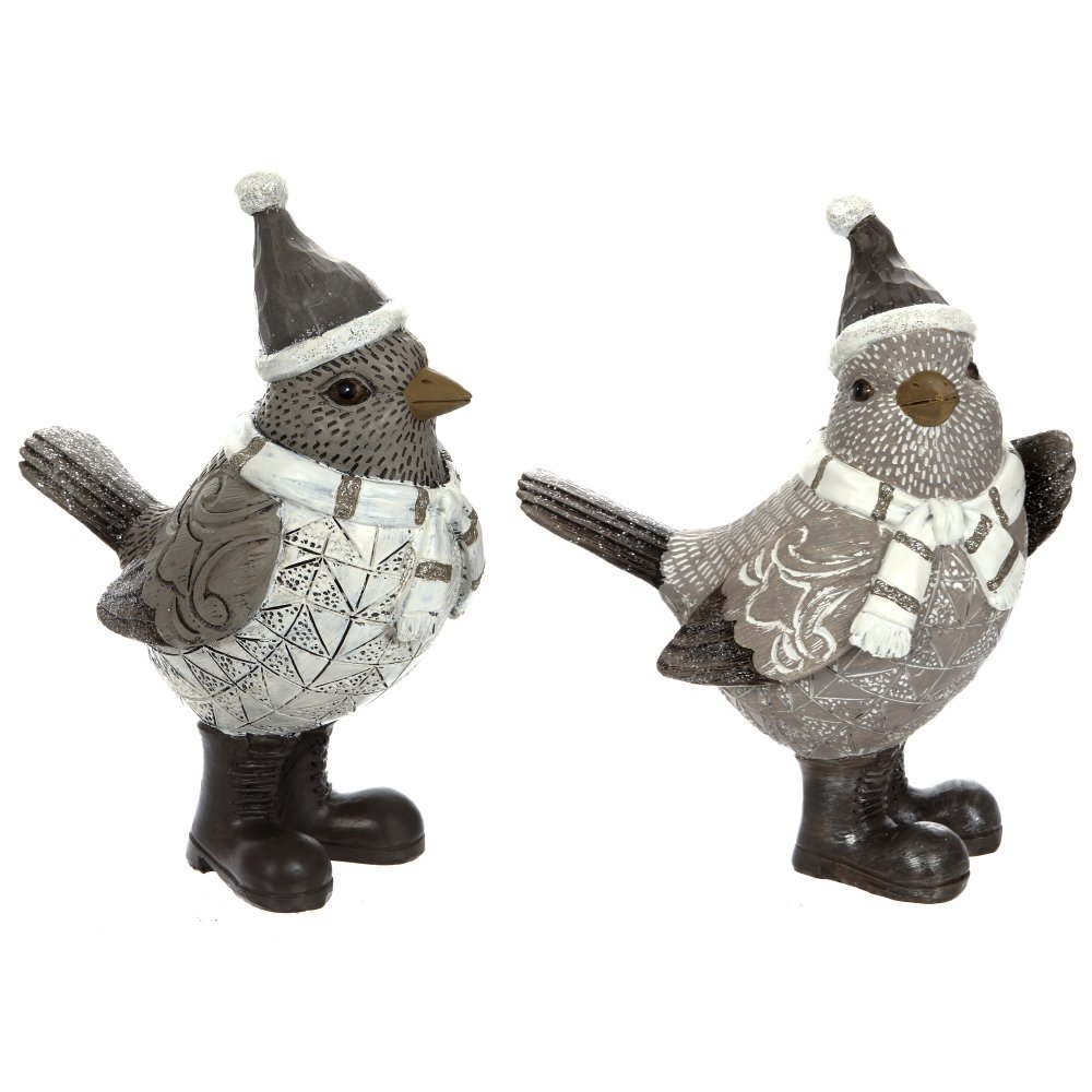 Фигурка декоративная Птичка серая 13х9х19см 2в по цене 