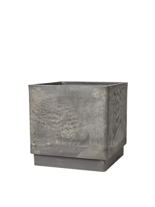 Горшок для растений ГринШип Куб светло серый 40х40см, пластик, арт.H-16UF40 по цене 