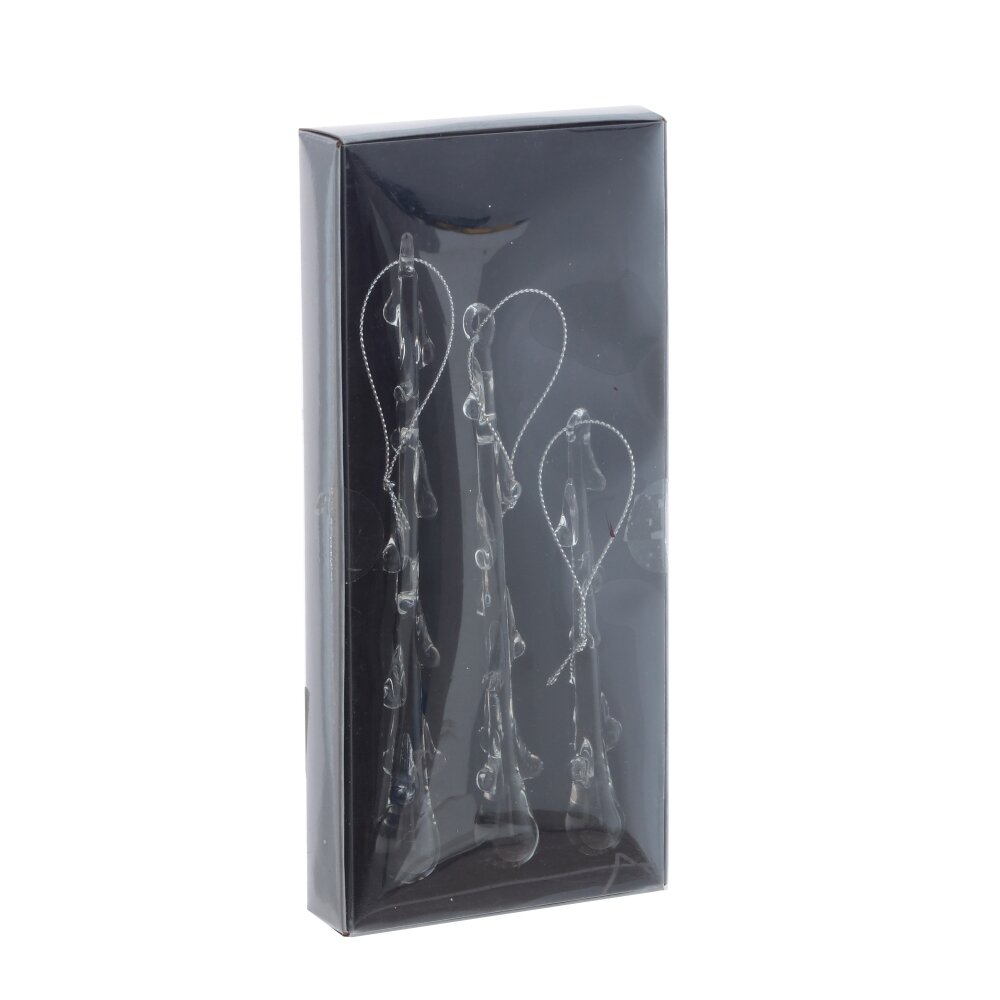 Украшение Сосулька набор 3шт, стекло арт.805831 по цене 