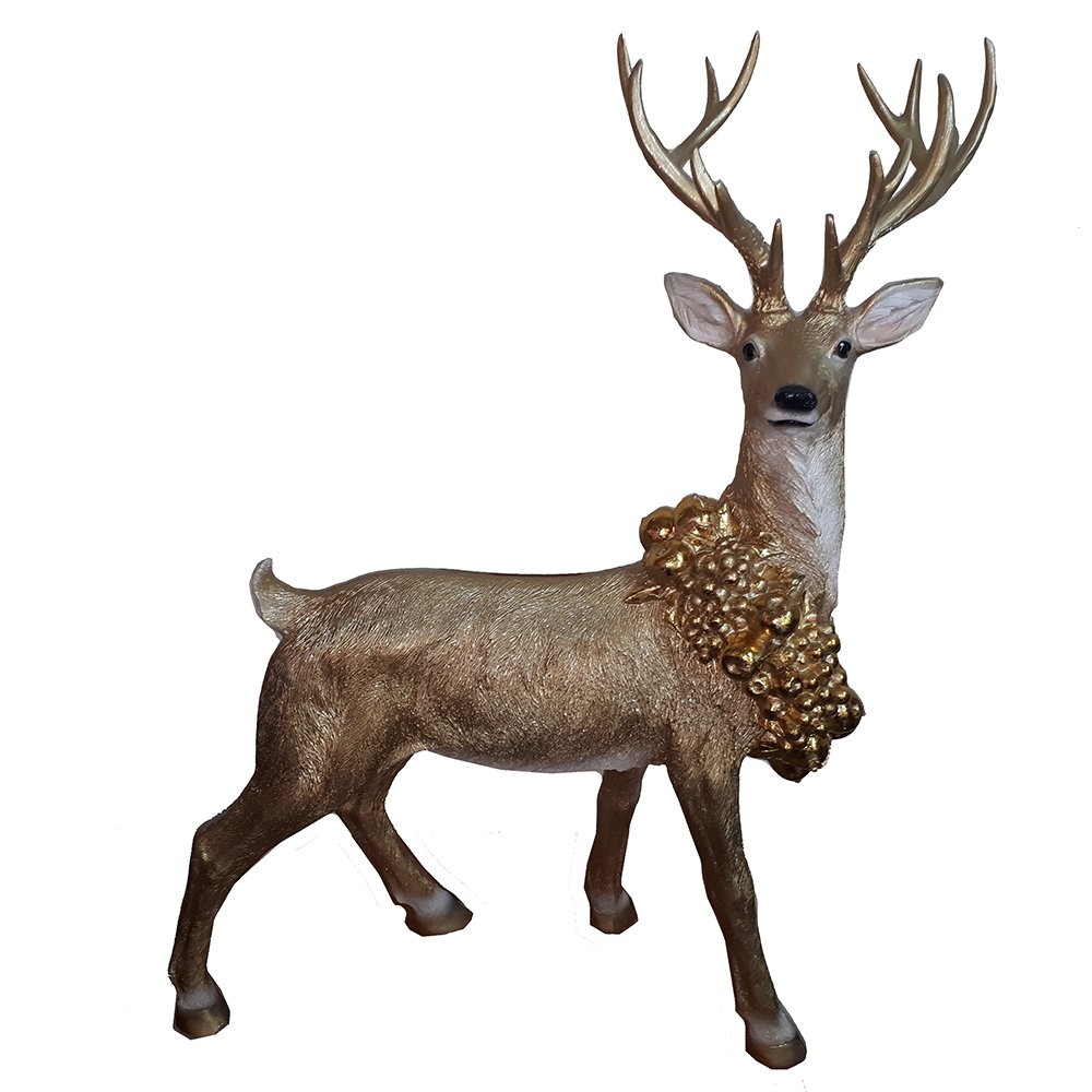 Фигура декоративная Рождественский Олень 95х45х100см золото арт.715243/W207 по цене 