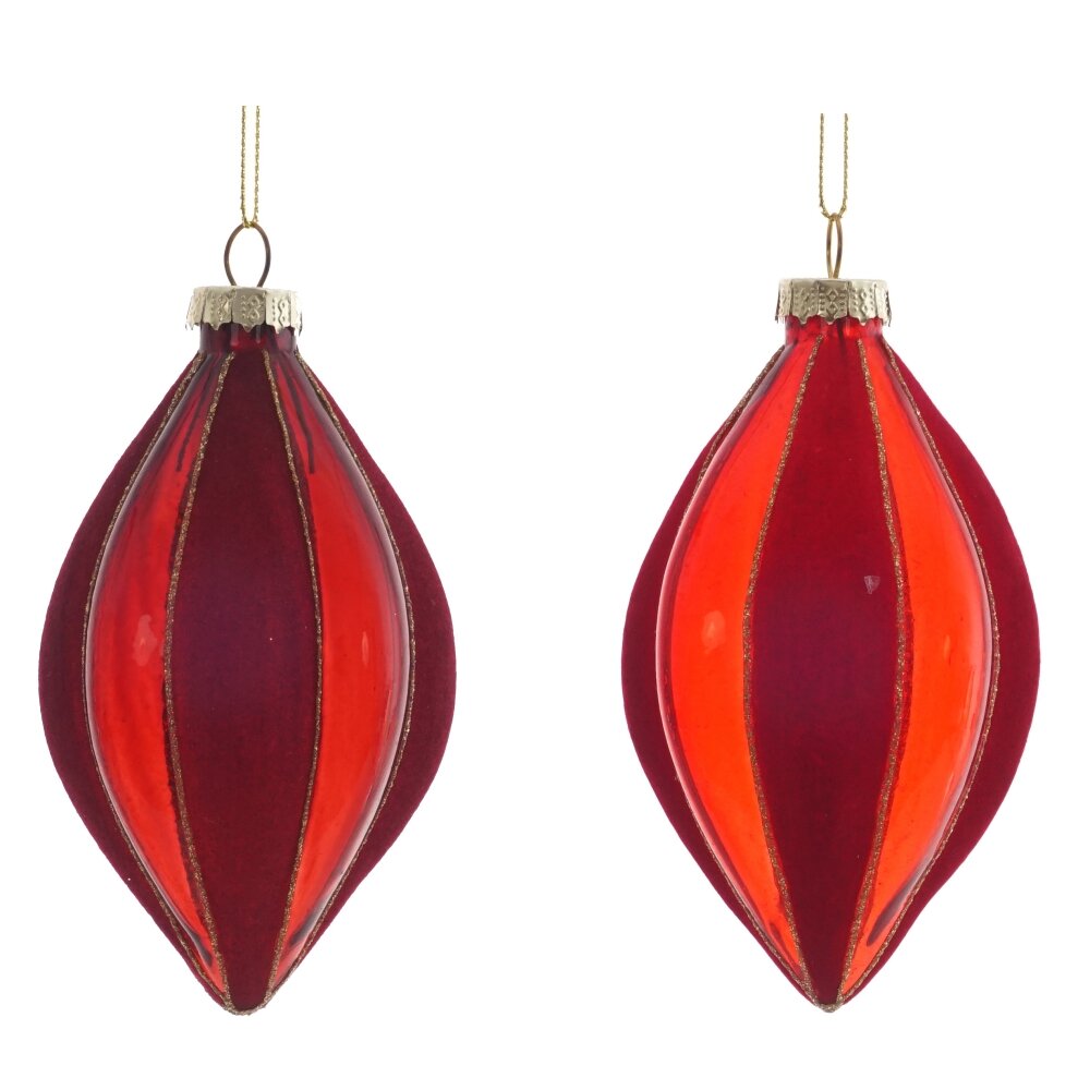 Украшение новогоднее Капля 7х7х13см 2в., стекло арт.805505 по цене 