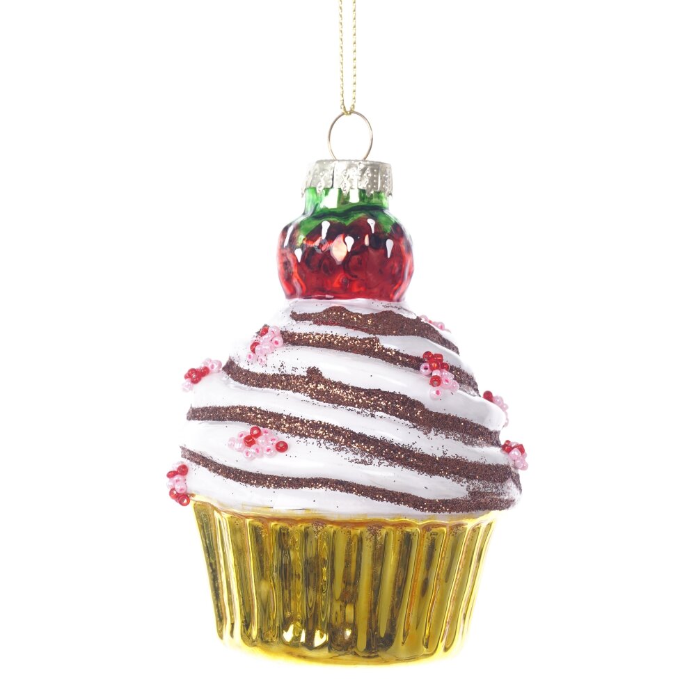 Украшение Пирожное 7х7х11см, стекло арт.826362 по цене 