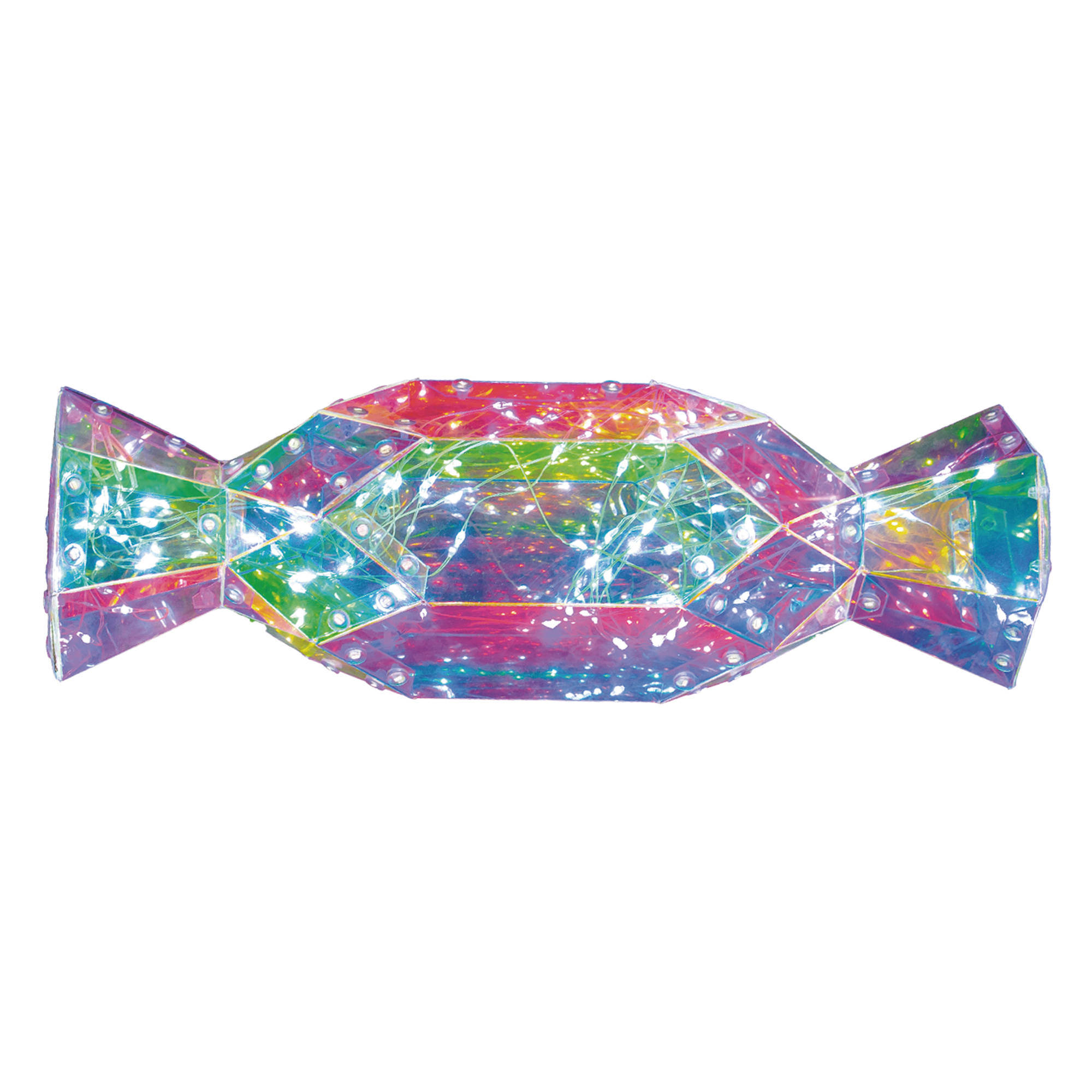 Светильник декоративный Конфета на батарейках 100 светодиодов, белый по цене 