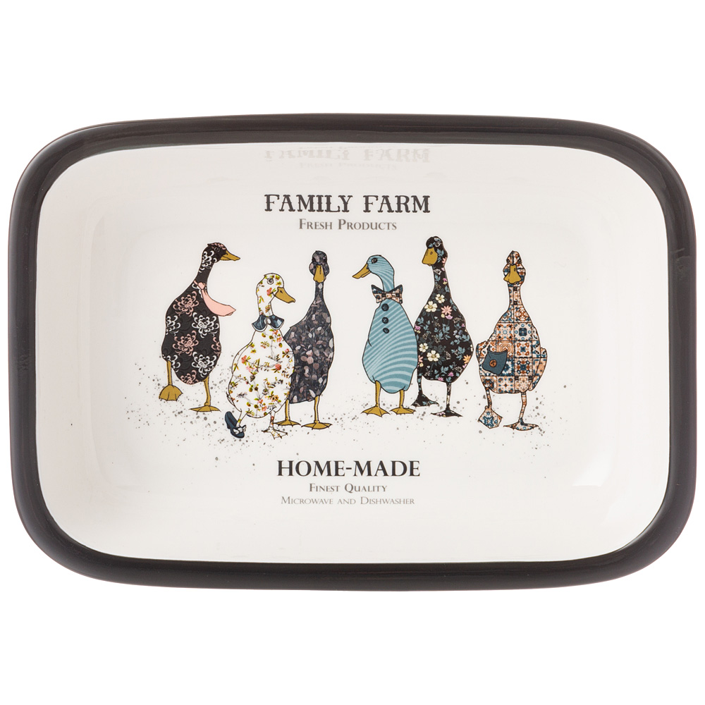 Блюдо прямоугольное Лефард Семейная ферма фарфор 24х16х5см по цене 