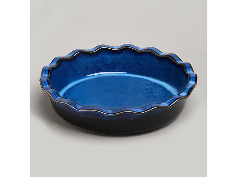 Форма для запекания круглая Реактивный синий 1500мл, керамика арт.780-131 по цене 