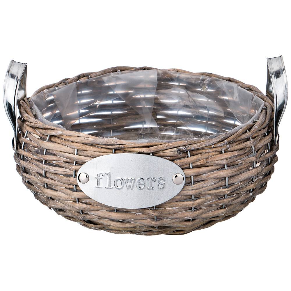 Корзинка с ручкой Лефард ива беж 25х10см по цене 