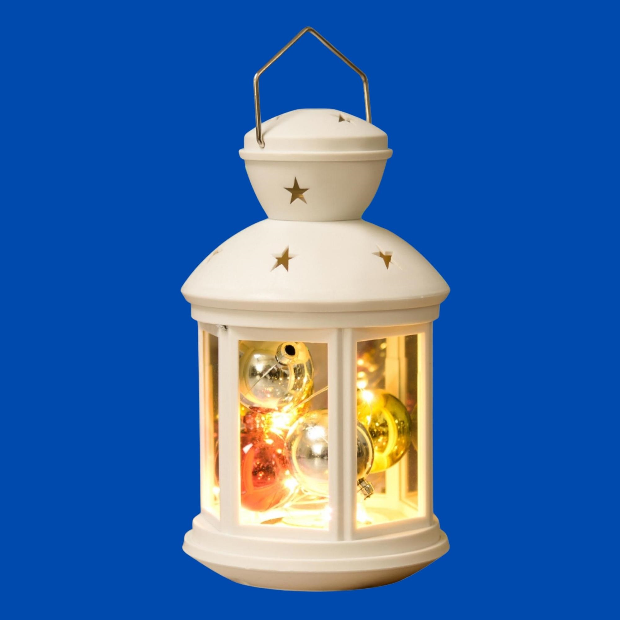 Фонарь со светодиодной гирляндой 12х20см на батарейке 12 светодиодов.арт.UL-00002310 по цене 