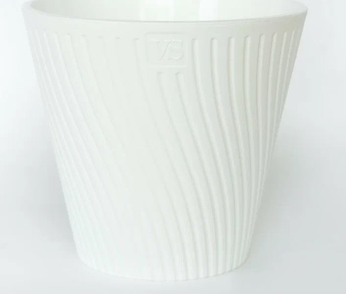 Горшок с дренажной системой Луи ВипСет 2,7л пластик белый по цене 