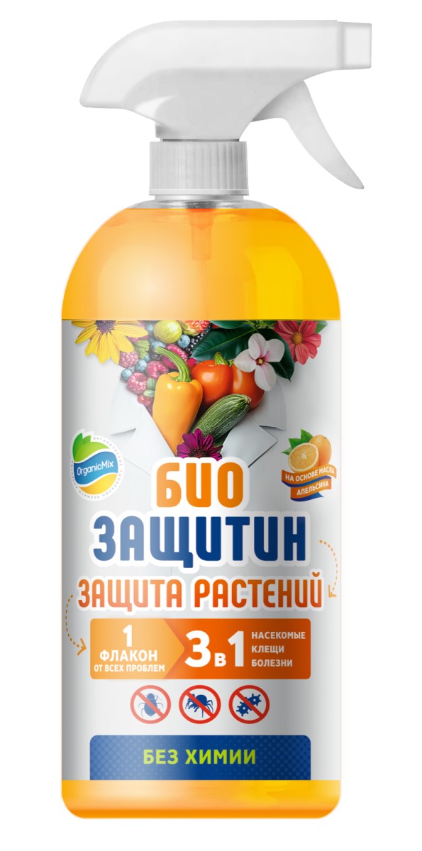 Инсектецид ОрганикМикс Биозащитин  3 в 1, 1000 мл по цене 