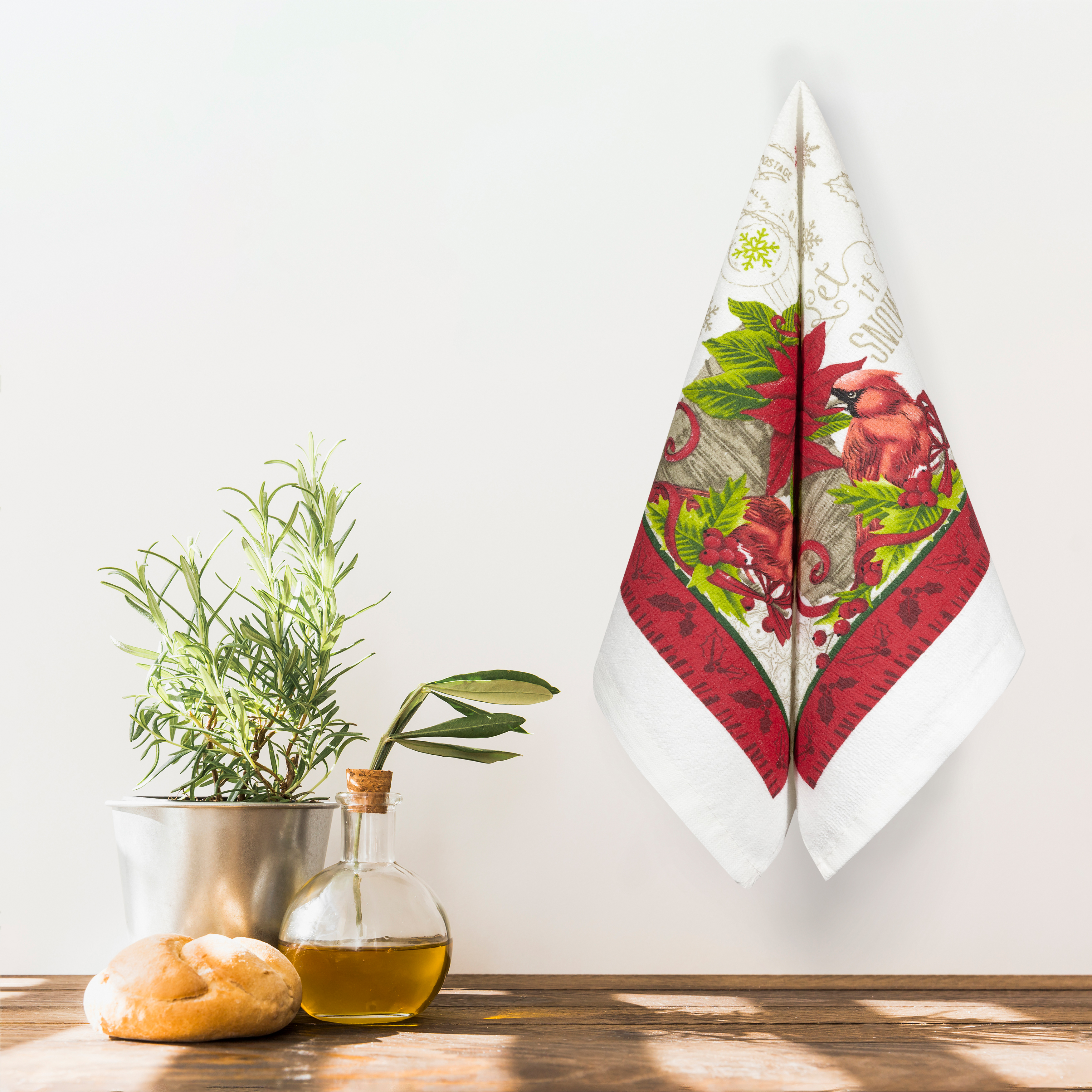Полотенце кухонное Сочельник красный 38х63см, арт.СОЧЕЛЬНИК по цене 