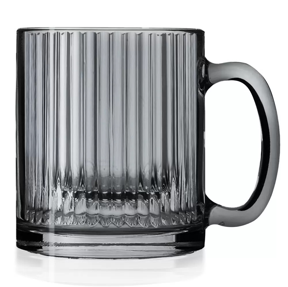 Кружка чайная Вертикаль графит 320мл, стекло арт.24с2394 по цене 