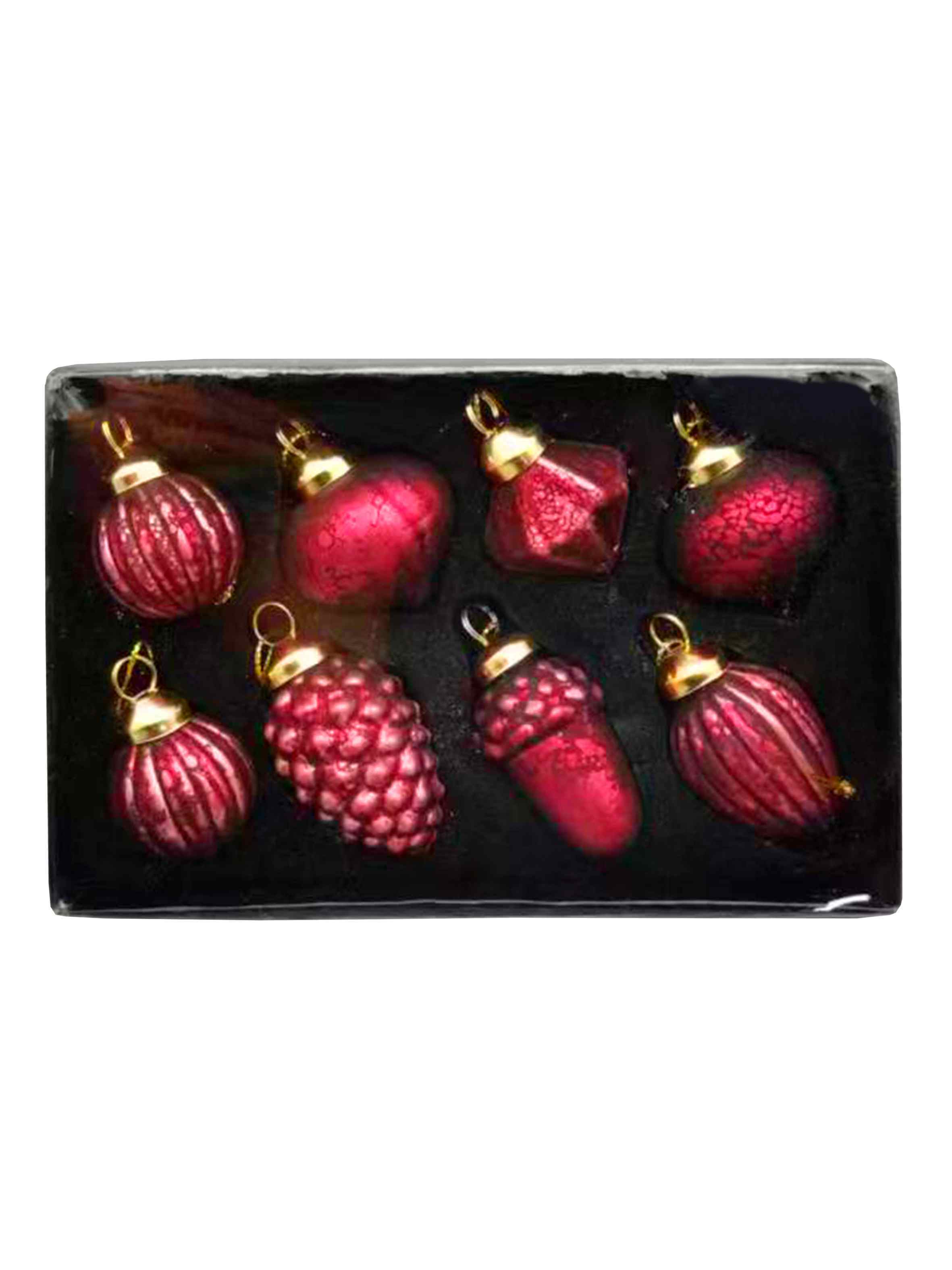 Украшение новогоднее подвесное Гранатовые Сады, набор из 8 штук, стекло арт.92619 по цене 