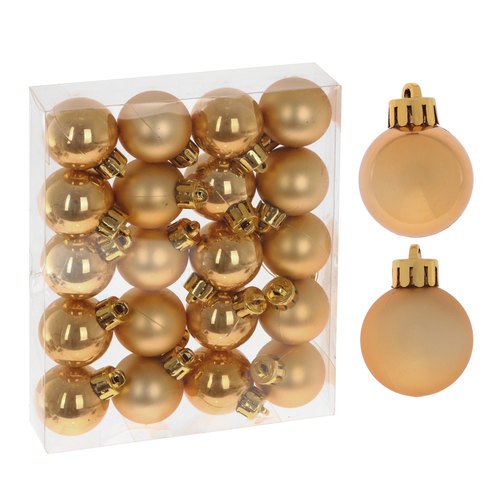 Украшение Шар золото 3см набор 20шт, пластик арт.753560 по цене 