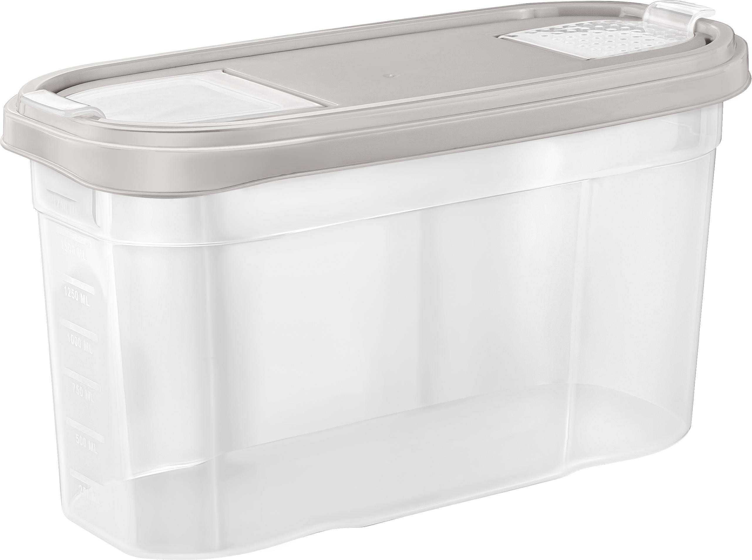 Банка для сыпучих продуктов Берген 2л пепельный жемчуг по цене 