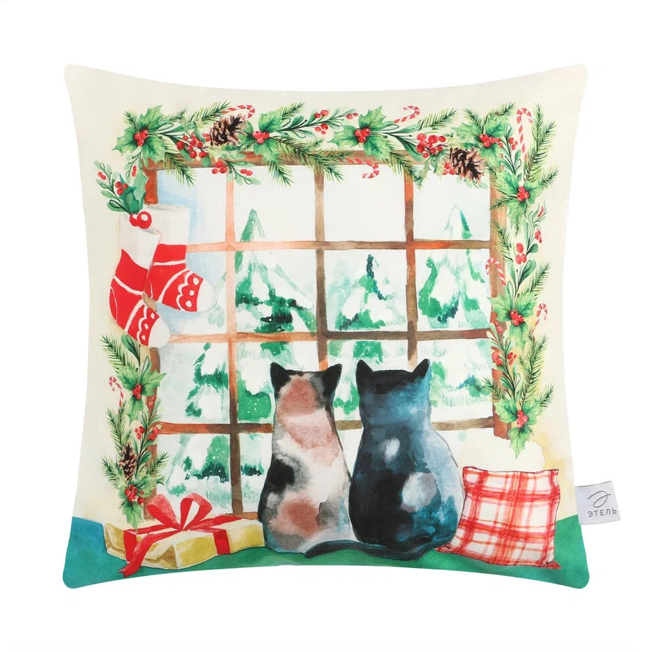 Чехол на подушку Этель Котики 40х40см арт.9377241 по цене 