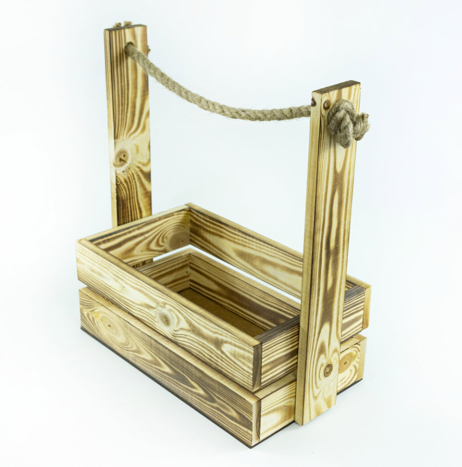 Корзина дерево 25,5х15х30см, натуральный по цене 