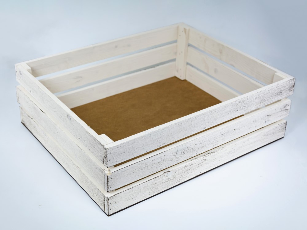 Ящик Прованс дерево 45х35х14см, бежевый арт.к000015602 по цене 