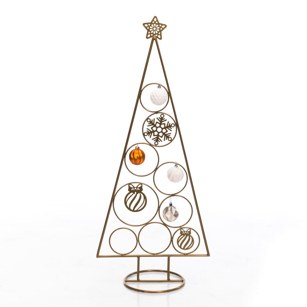 Елка кованая под шары металл золото 95х22х41см арт.217-019G по цене 