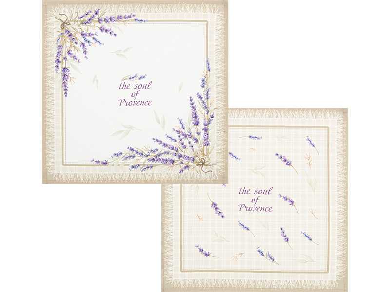 Набор салфеток Душа Прованса Лаванда хлопок 2шт 40х40см по цене 