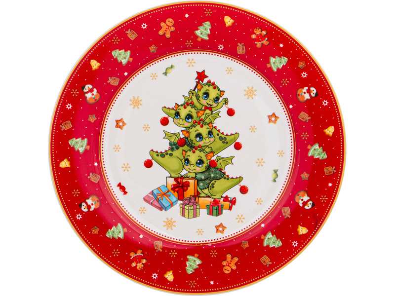 Тарелка закусочная Лефард с Новым Годом фарфор 19см арт.85-1965 по цене 