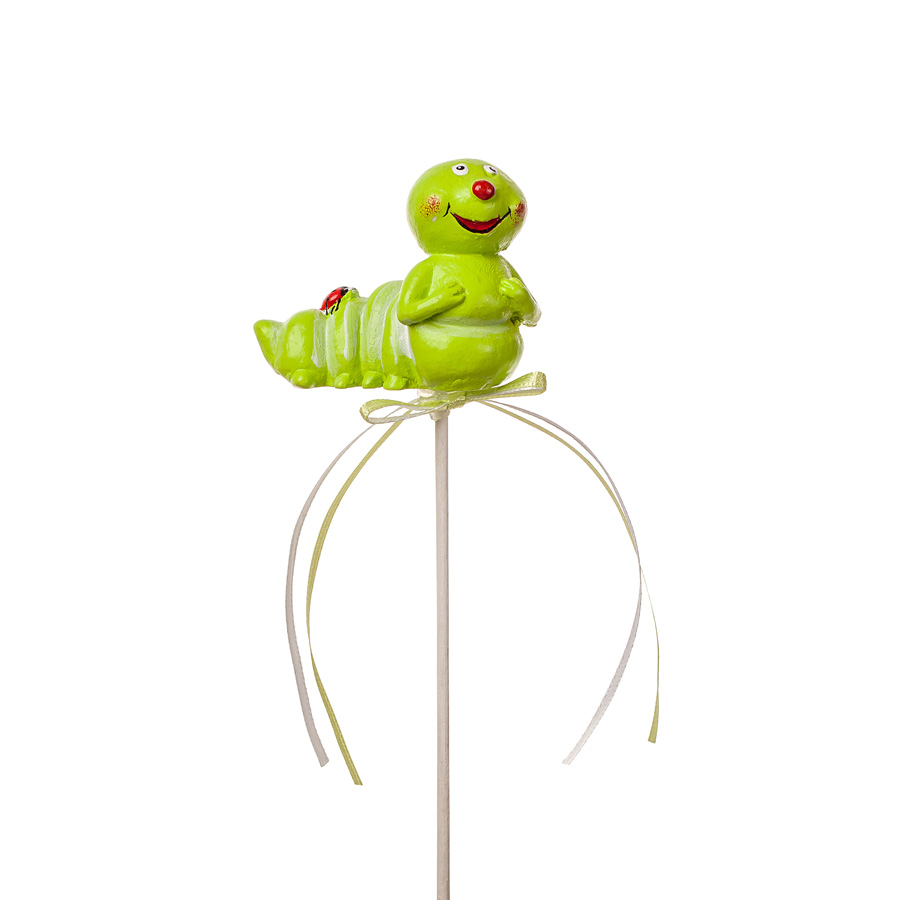 Вставка Гусеница 4см зеленый, полирезина по цене 