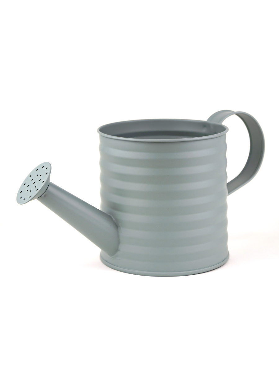 Кашпо лейка Линии металл голубой 12x12см по цене 