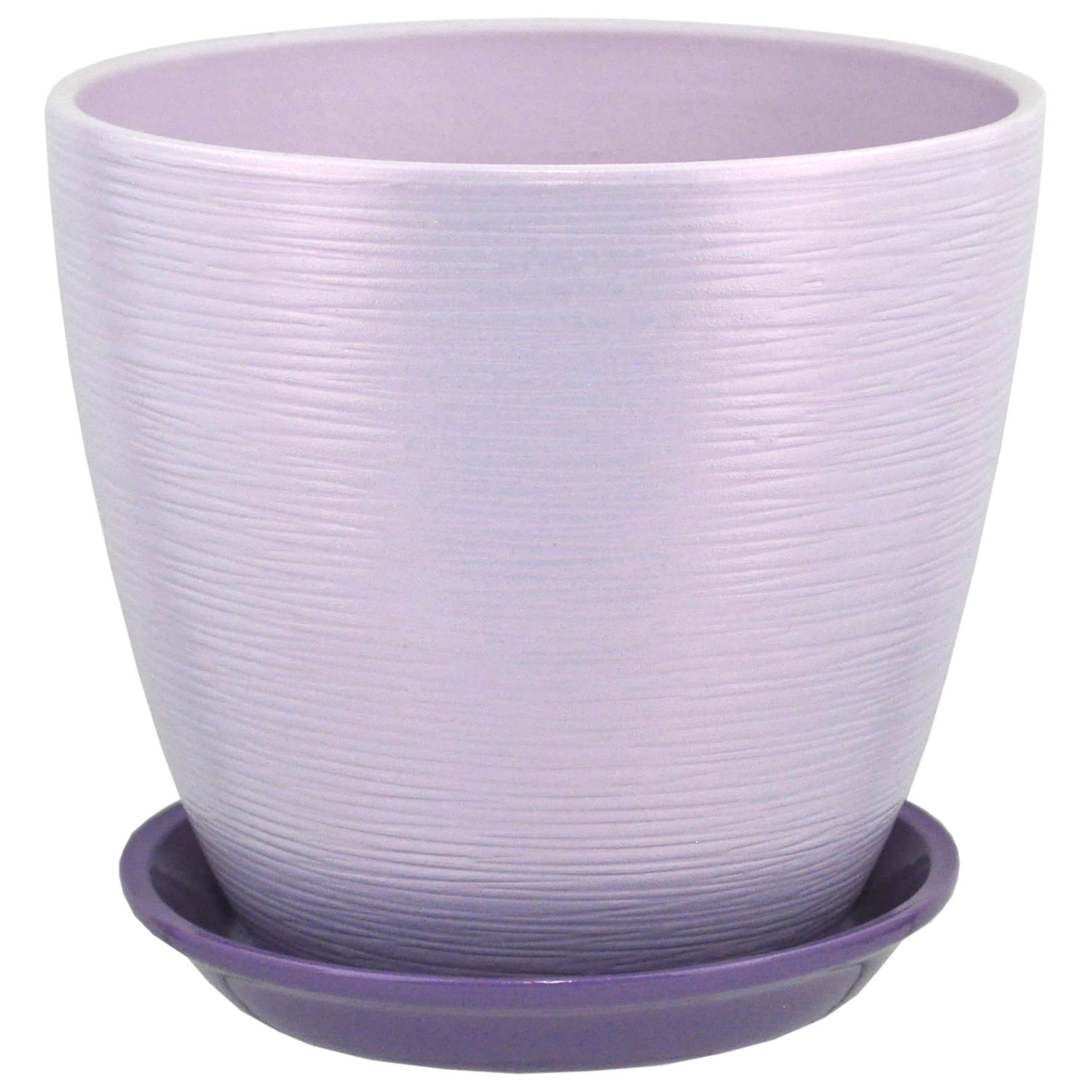 Горшок бутон Перламутр 21см 5л керамика, сиреневый арт.674817 по цене 