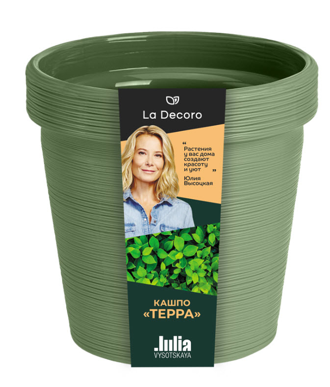 Кашпо Терра 2,35л Оливковый арт.КШ-9090 по цене 