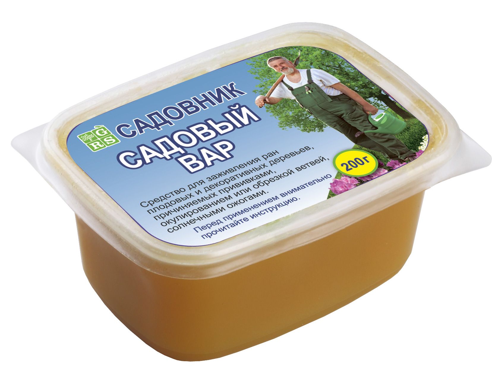 Нанесение садового вара на срез дерева