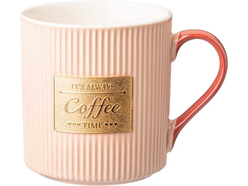 Кружка Лефард розовая с золотой деталью 360мл, фарфор арт.756-397 по цене 