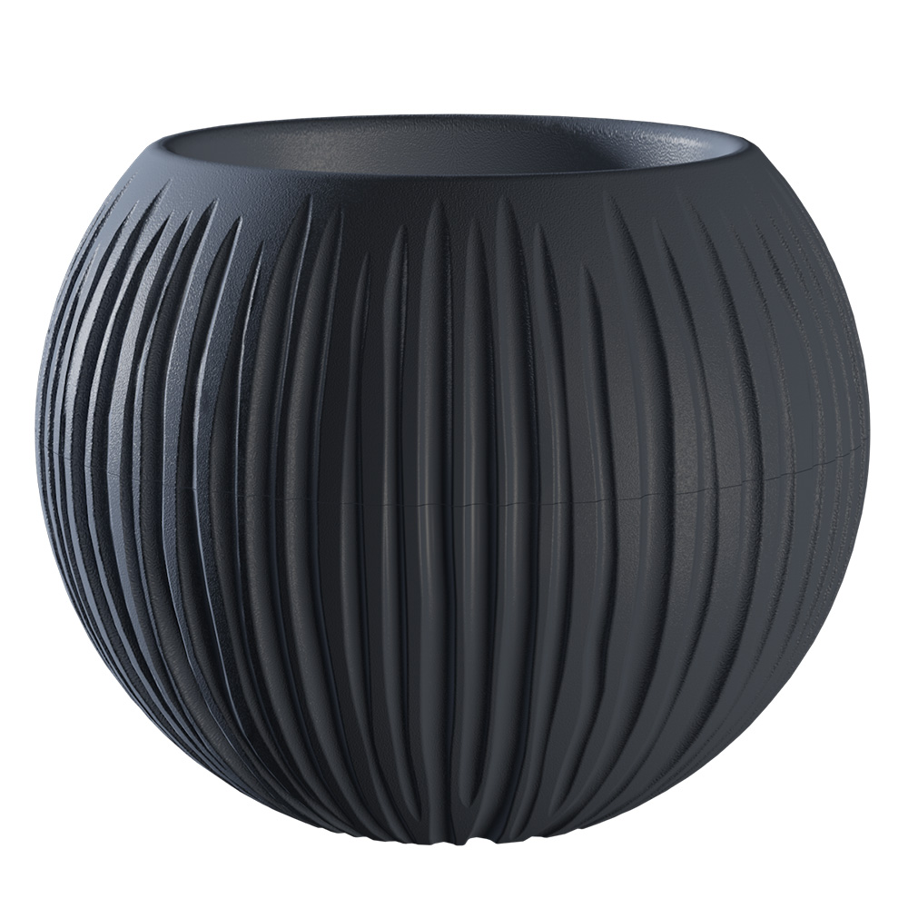 Кашпо Сфера 1,7л Антрацит арт.КШ-9524 по цене 