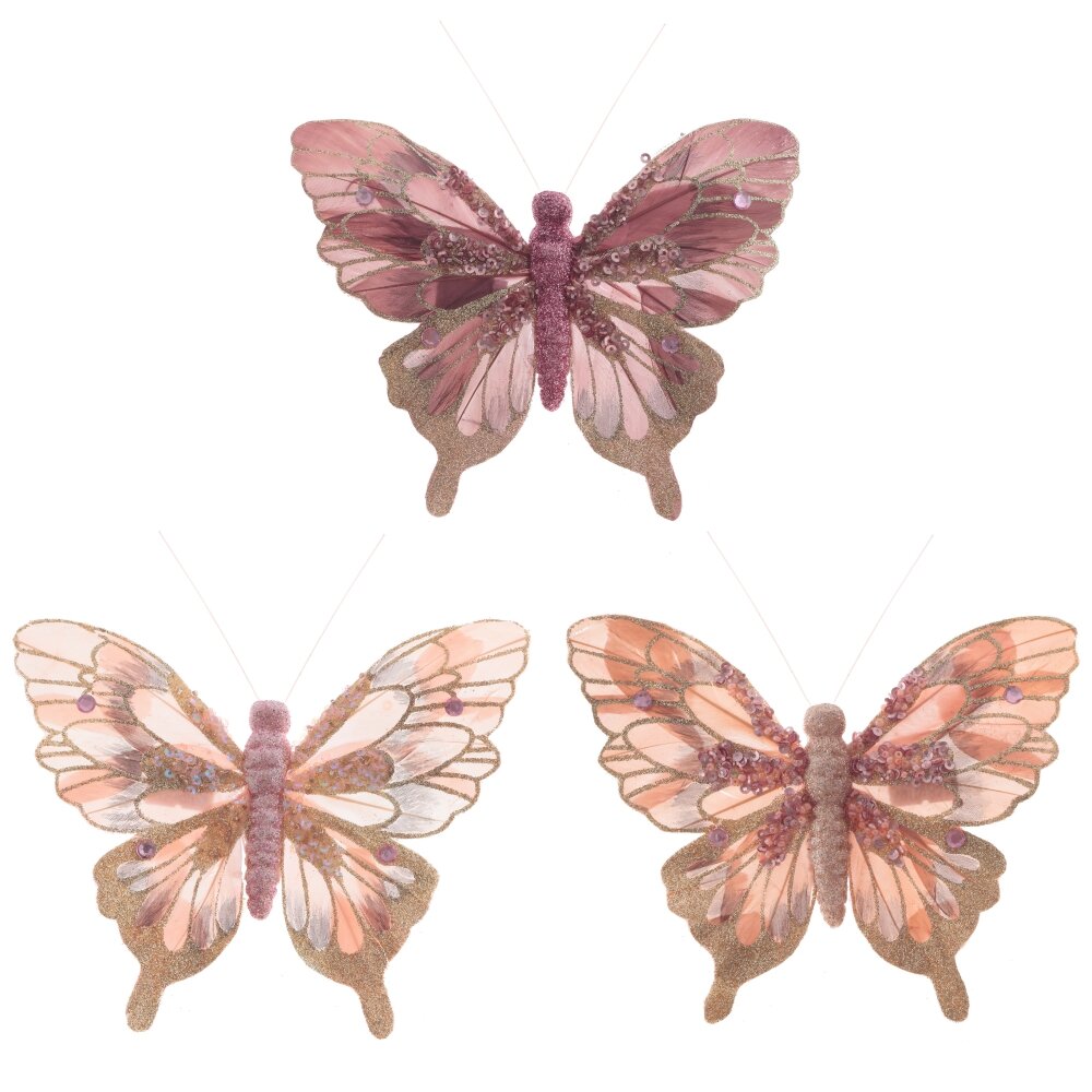 Изделие декоративное Бабочка на клипсе 3в 16х2х12см 3в. арт.808727 по цене 