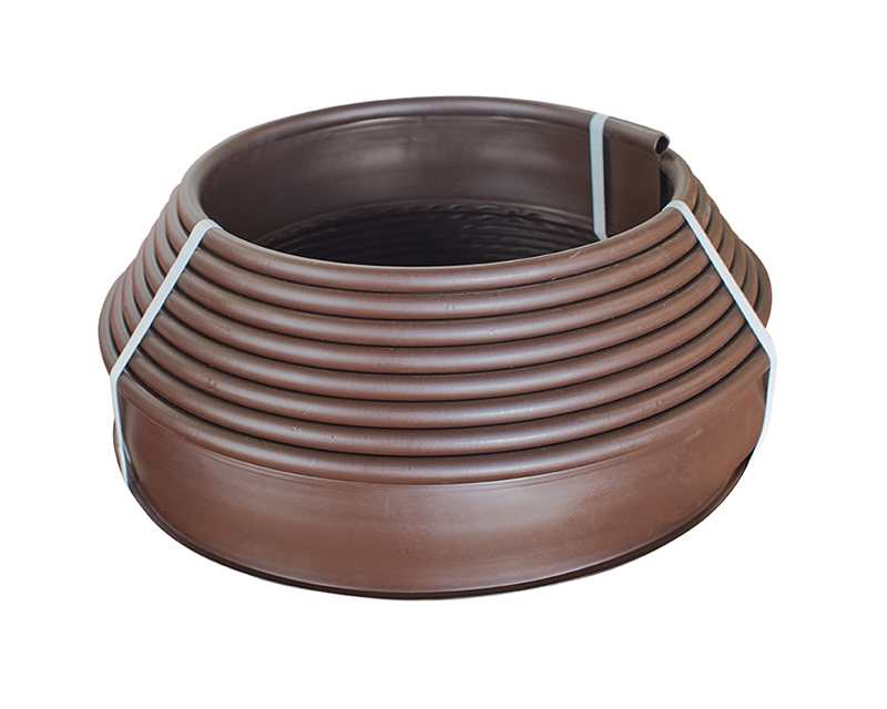 Лента бордюрная ПРОТЭКТ Канта длина 10м высота 10см коричневый, пластик по цене 