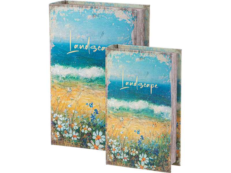 Набор шкатулок-книжек 2шт 27х18х7см/21х13х5см, арт.94-216 по цене 