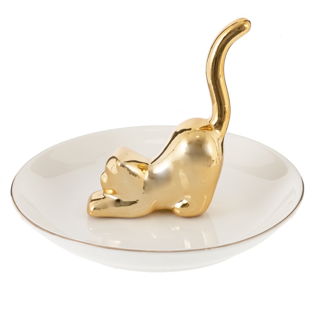 Подставка для украшений Кошка 13х13x10см, фарфор арт.815340 по цене 