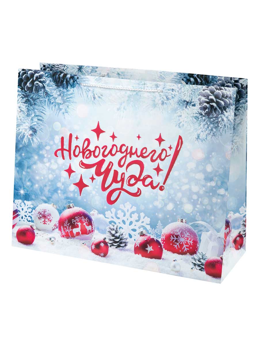 Пакет бумажный Новогоднего Чуда!, голубой 26х32,4х12,7см арт.82402/1 по цене 