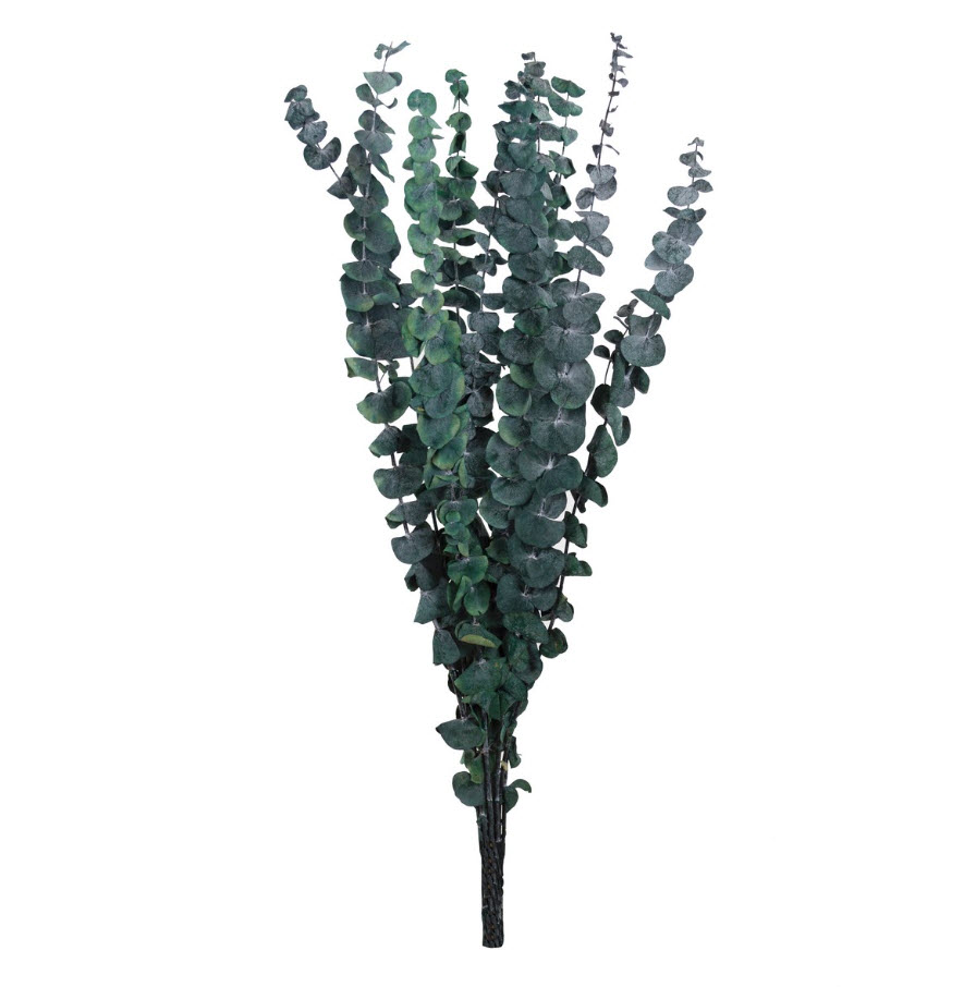 Цветок искусственный Эвкалипт набор 10шт 60см, темно-зеленый по цене 