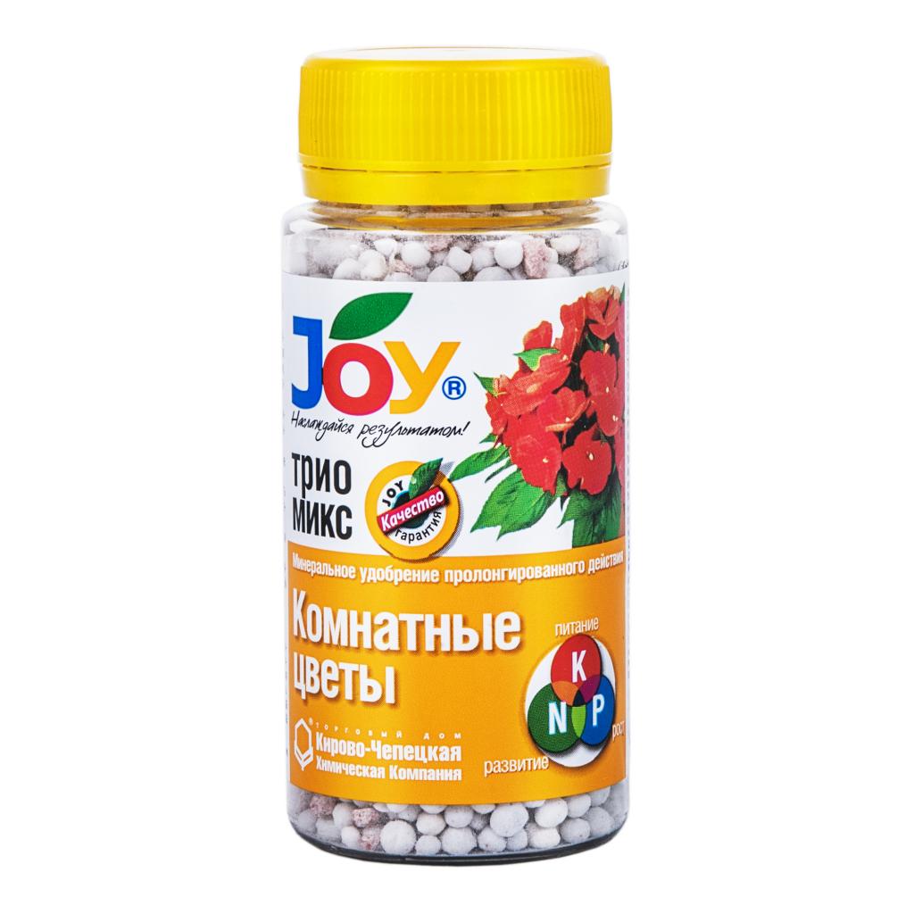 Удобрение минеральное сухое Джой Трио Микс для комнатных цветов 100г по цене 