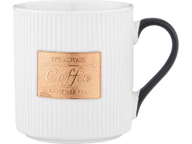 Кружка Лефард белая с золотой деталью 400мл, фарфор арт.756-398 по цене 